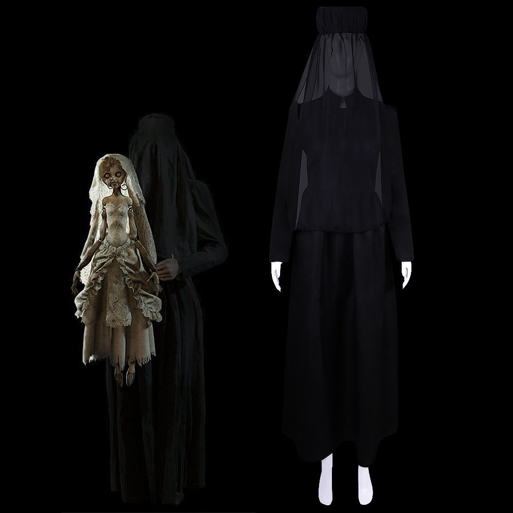 生化危机8.唐娜COS服.贝内文托夫人带面纱修女连衣裙万圣节服装