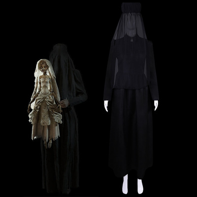 生化危机8.唐娜COS服.贝内文托夫人带面纱修女连衣裙万圣节服装
