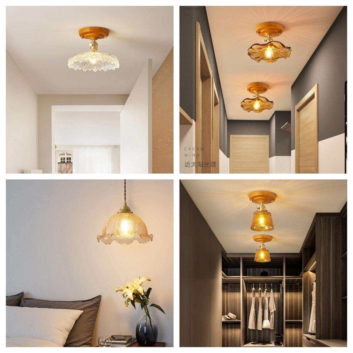 美式复古小吊灯主卧室床头吊线灯餐厅吧台灯玄关入户创意铜吸顶