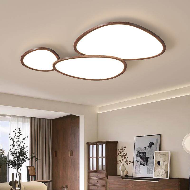 卧室吸顶灯中古风几何新款简约书房新中式复古超薄护眼主卧客厅灯