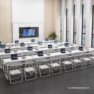 培训课桌椅机构会议桌长条员工桌椅简约双人现代课桌组合条桌