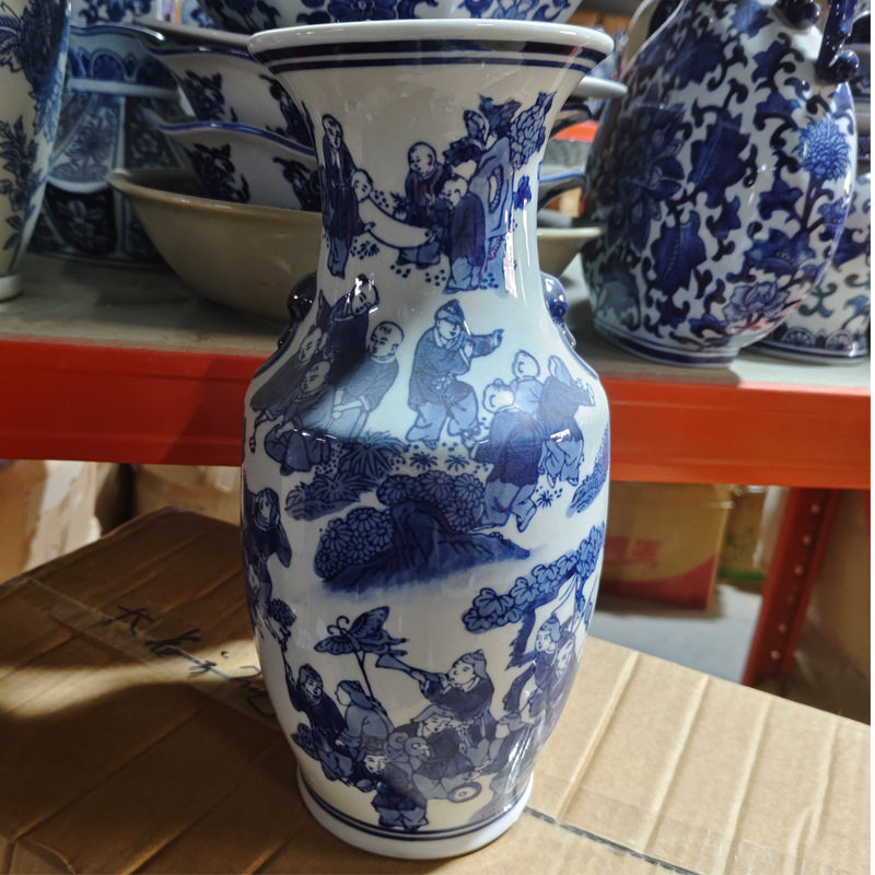 新中式陶瓷花瓶客厅复古青花瓷玄关摆件