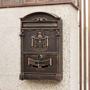 铸铝邮筒门口信箱摄影道具户意见箱信报箱室外不锈件欧式别墅创意