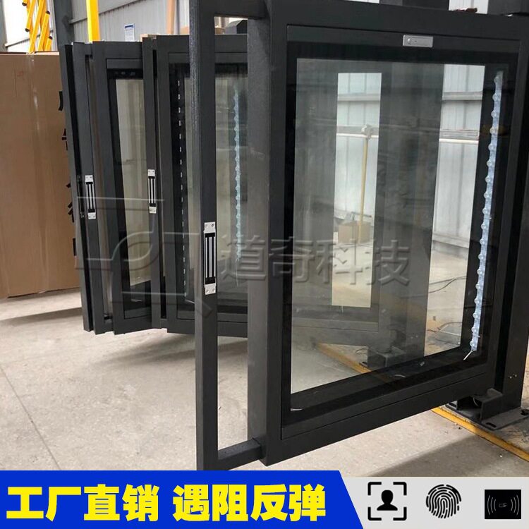 电动广告门平移门禁系统人行通道广告门小区智能广告门伸缩平移门