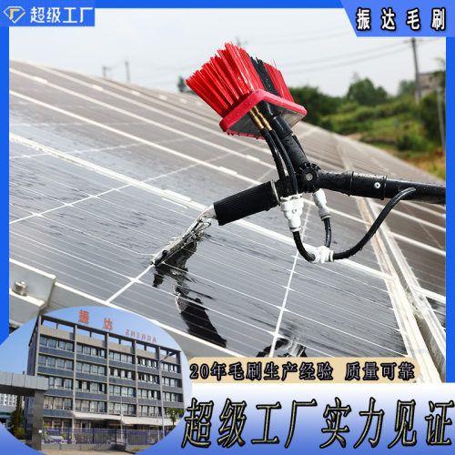 批发光伏板清洗工具通水刷擦玻璃加长清洁刷洗门头外墙伸缩清洁刷
