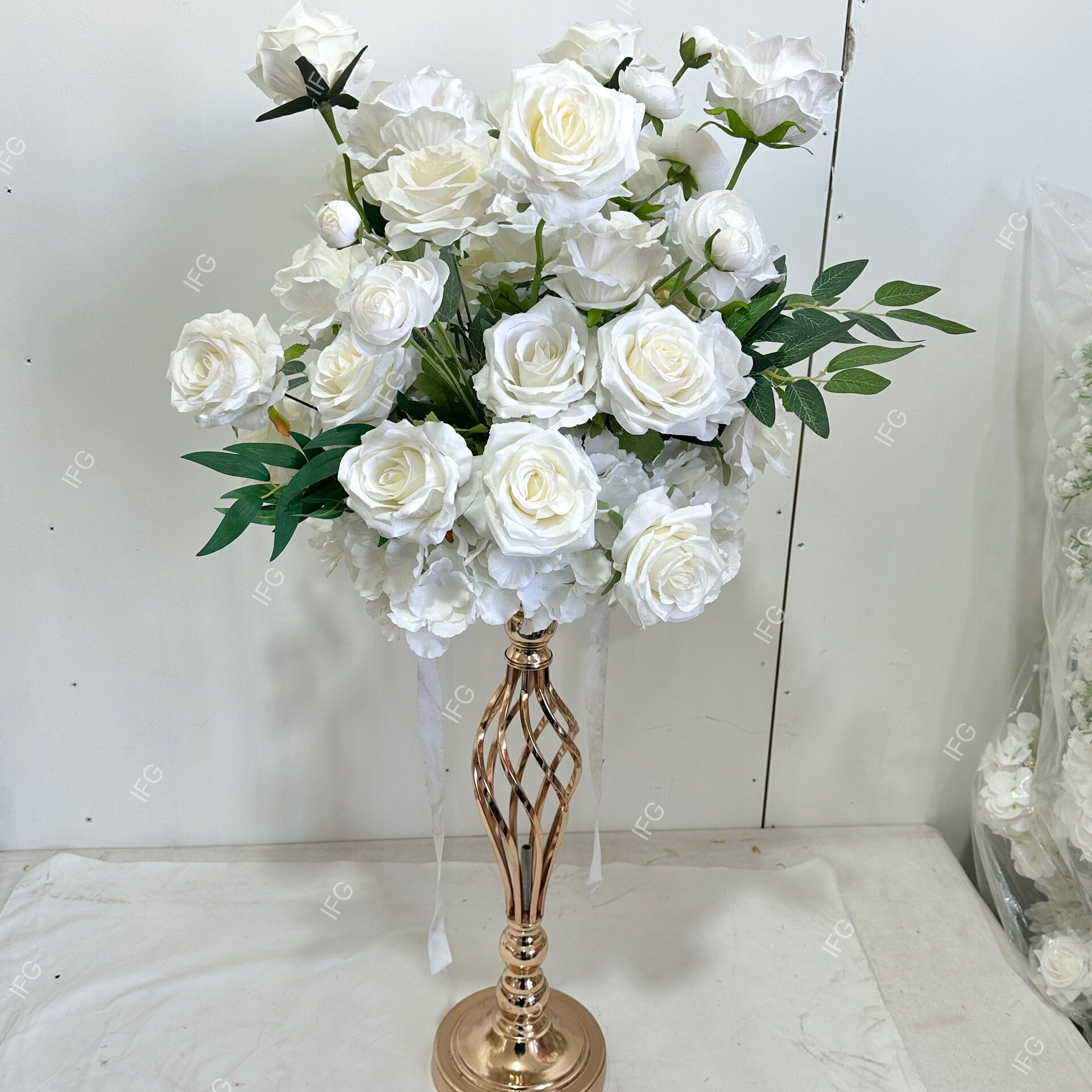 世爵婚礼仿真玫瑰花球35cm