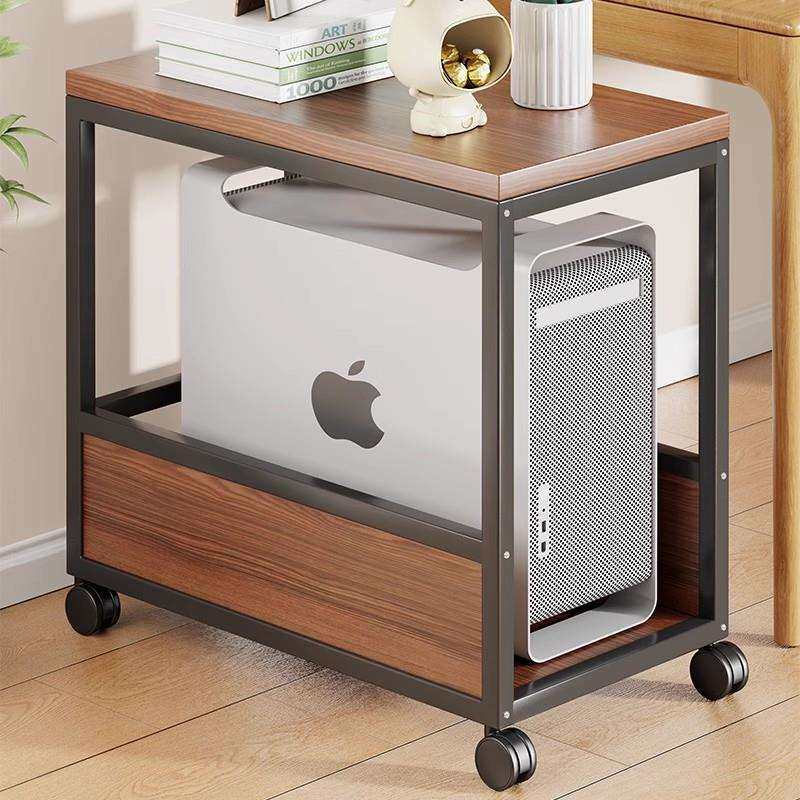 电脑机箱托架办公室工位主机可移动收纳置物架家用落地带轮储物柜