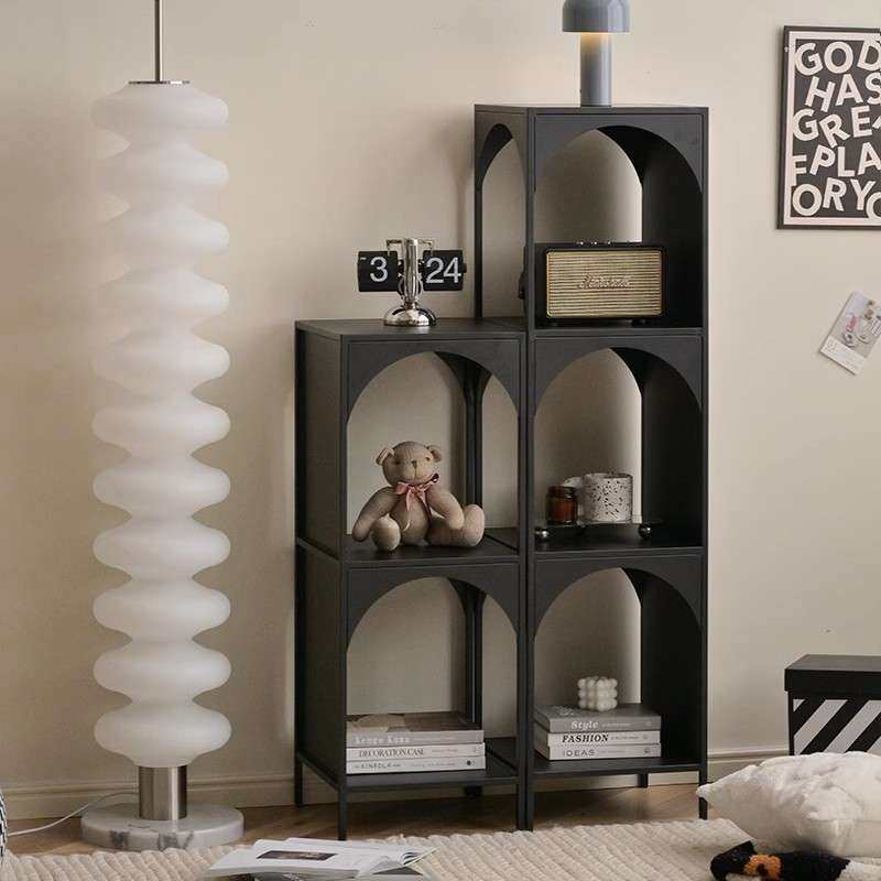 创意小书架转角落地收纳置物架墙边窄柜铁艺置物柜角落墙角书柜铁
