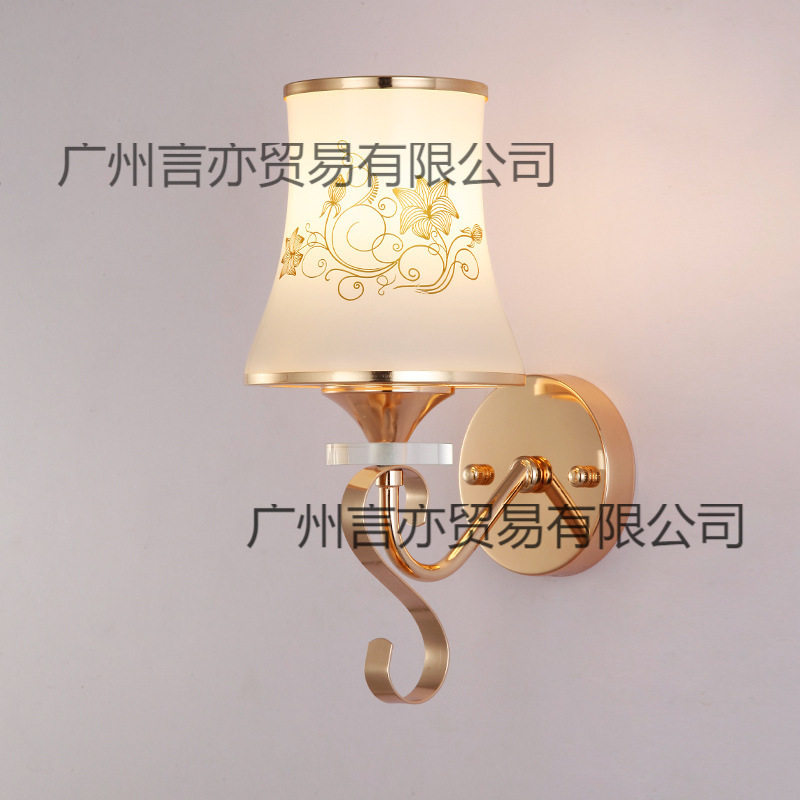 LED双头简约现代水晶壁灯 客厅过道楼梯灯饰灯具卧室温馨床头壁灯