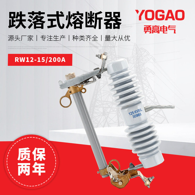 生产厂家10kv户外高压跌落式熔断器RW12-15/100A 200A令克开关