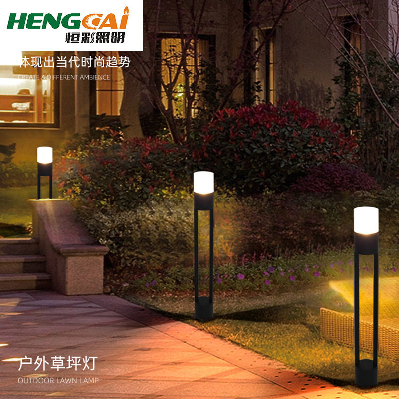 户外防水花园别墅圆形简约室外公园小区景观led铝材草地灯草坪灯