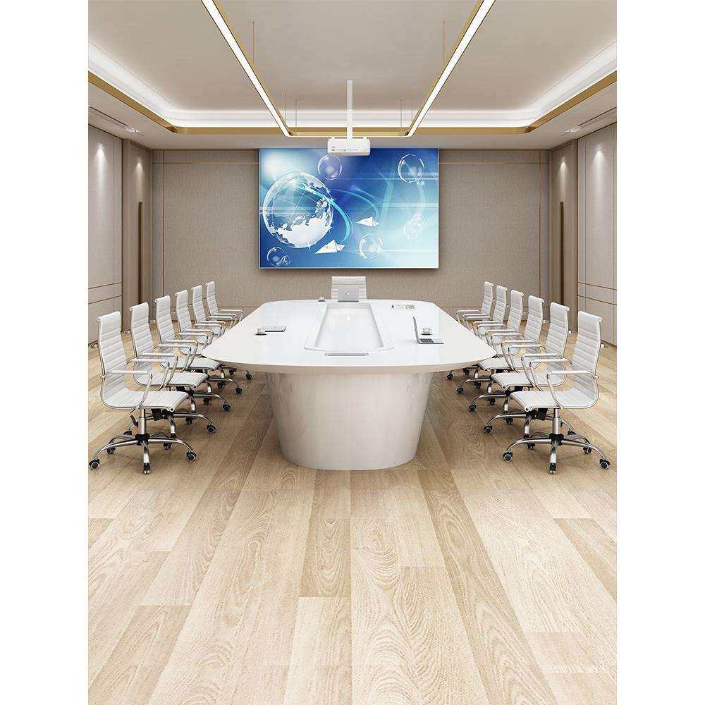 烤漆会议桌长桌简约现代家具白色中大型洽谈桌会议室办公桌椅组合