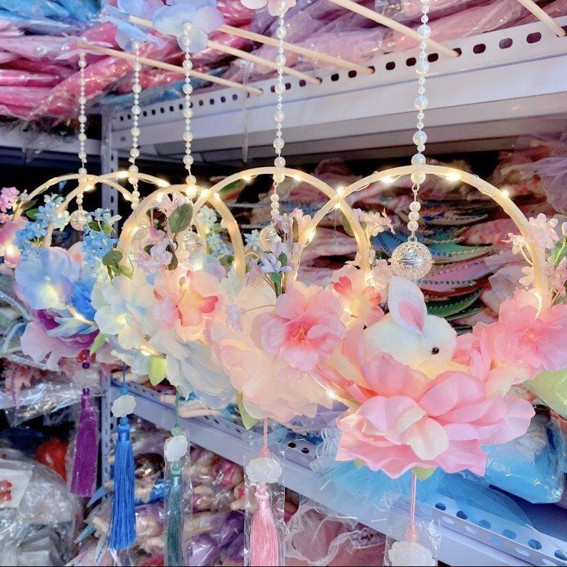 中秋批发十个装成品价花灯古风手提元宵节日汉服配饰景区摆摊货源