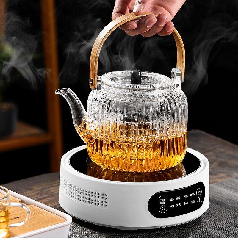 玻璃煮茶壶泡茶专用电陶炉养生壶家用耐高温不挑锅蒸煮一体提郑之