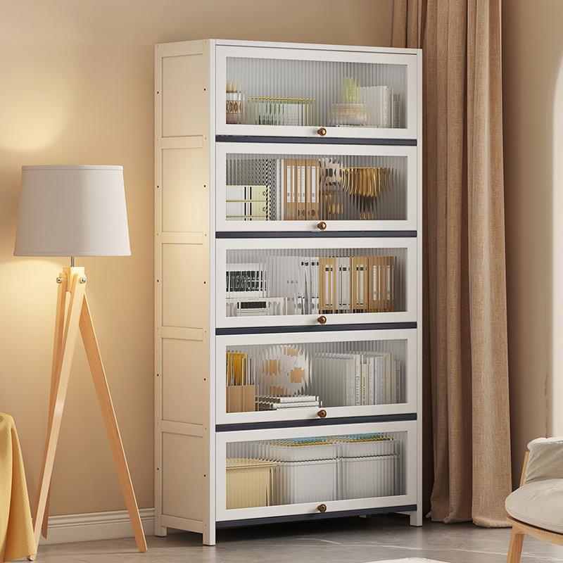 儿童书柜带玻璃门客厅一体展示柜储物柜家用整墙轻奢自由组合书架