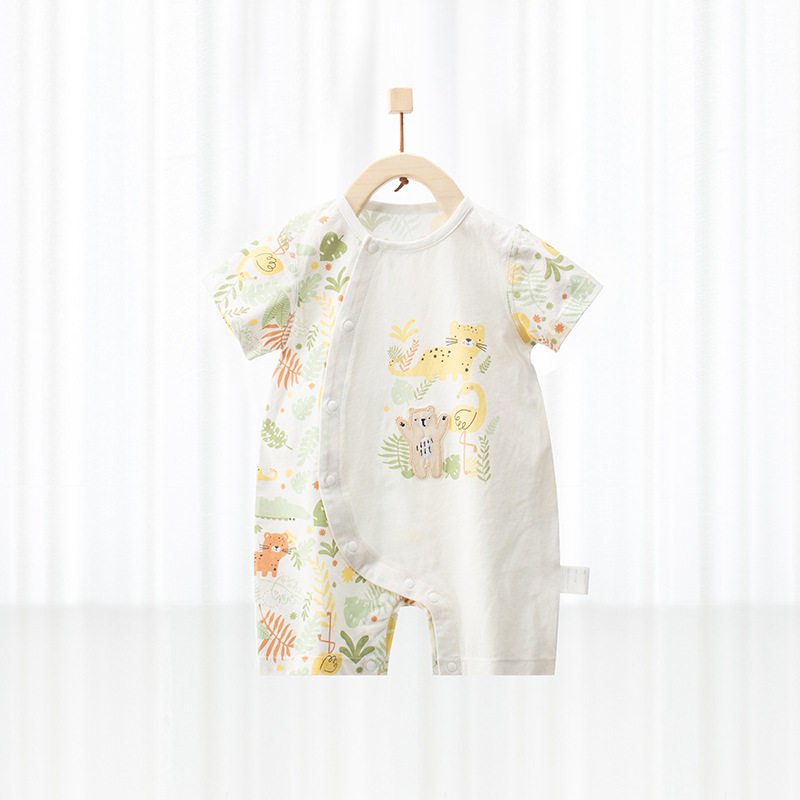 春夏新款婴儿纯棉连体衣新生儿衣服宝宝连体衣婴儿和尚服宝宝哈衣