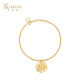 K&IRENE可艾琳海马龙真爱系列18K金五瓣花手链送女友 七夕礼物