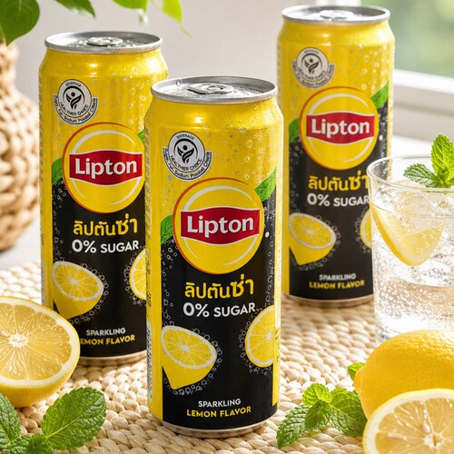 泰国进口Lipton立顿柠檬碳酸饮料