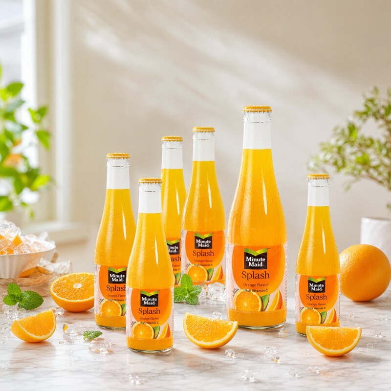 泰国进口美汁源橙子汁250ml*24瓶