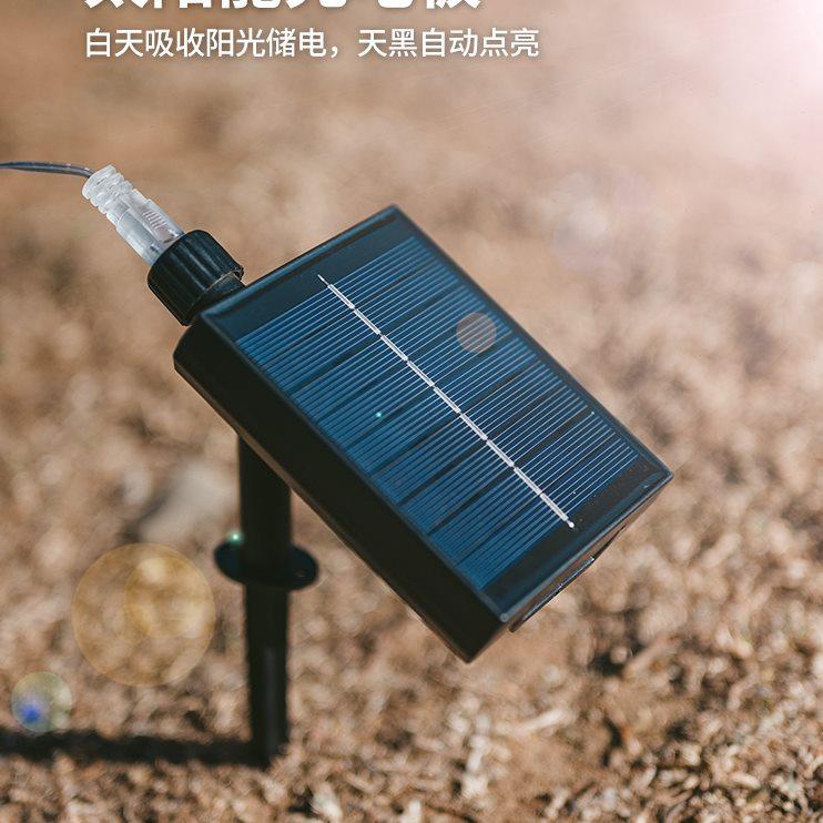 挪客太阳能露营灯天幕氛围灯串帐篷风绳灯带超长续航充电防水串灯