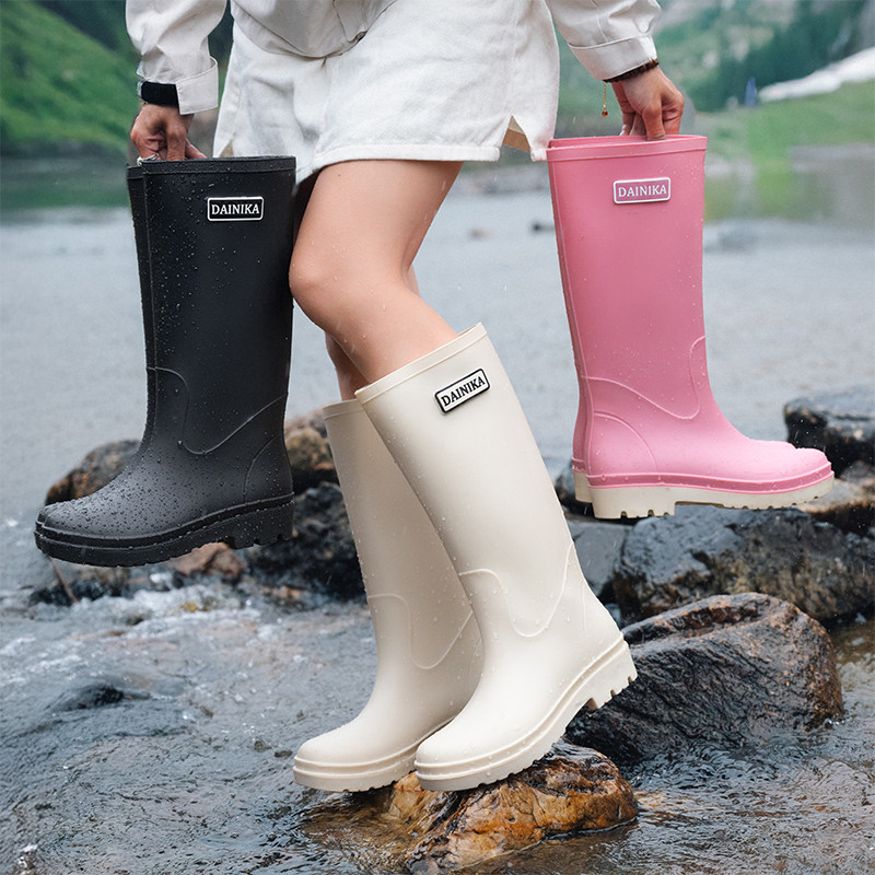 女款高筒时尚雨鞋简约加绒保暖轻便防水防雨防雪防滑雨靴户外纯色,女鞋,雨鞋,淘宝优惠券,粉丝福利购,淘宝优惠卷