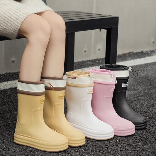 雨鞋女款时尚防水防滑雨靴