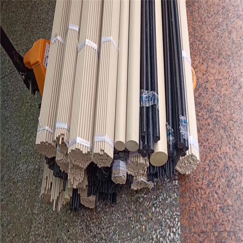 .耐酸碱阻燃PPS圆柱PPS棒加工状耐磨绝缘聚苯硫醚塑料棒高温垫片