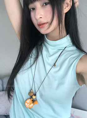 胡萝卜水果片吊坠项链