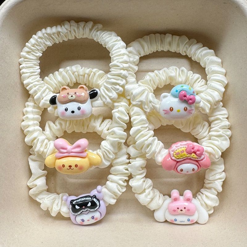 卡通萌萌发绳少女头绳小熊皮筋情侣卡三丽鸥眼罩发饰发圈可爱甜美