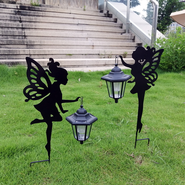 现货精灵花仙子太阳能灯户外太阳能地插灯庭院花园装饰草坪地插灯