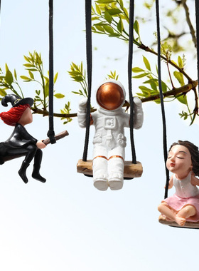 跨境车载挂件创意礼品汽车挂件车上饰品车后视镜荡秋千树脂工艺品