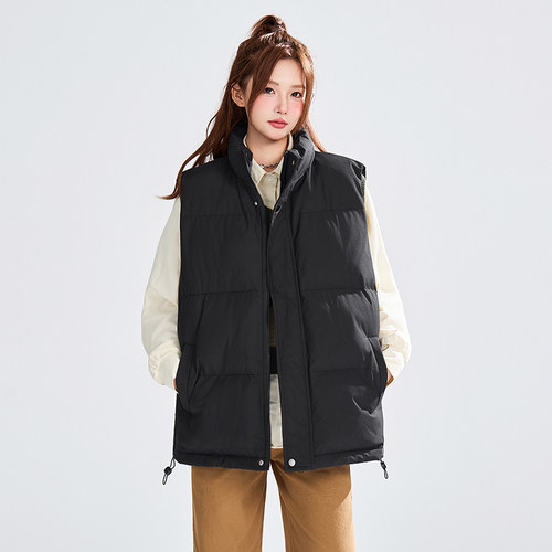 潮牌美式羽绒棉马甲男女新款大码网红坎肩背心百搭加厚外套宽松