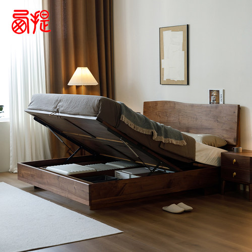 北美黑胡桃木全实木床1.8米双人