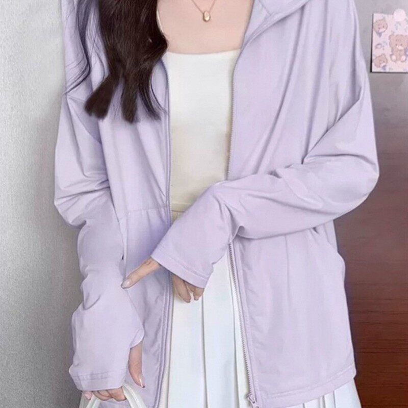 冰感防晒衣女款夏季薄款2026新款透气遮阳百搭防晒服开衫外套长袖