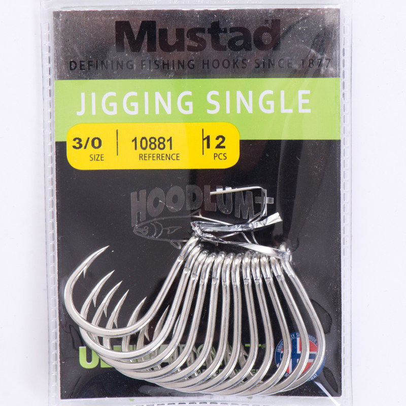 Mustad慕斯达10881鱼钩恶棍钩鲟鱼青鱼大物钩海钓慢摇快抽铁板钩