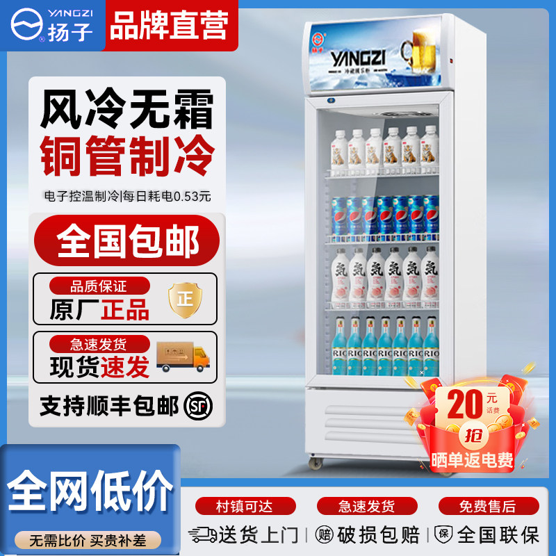 扬子铜管饮料展示柜冷藏冰柜保鲜双开门冷柜商用单门啤酒冰箱立式