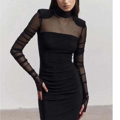 网纱包臀长裙网纱包臀长裙