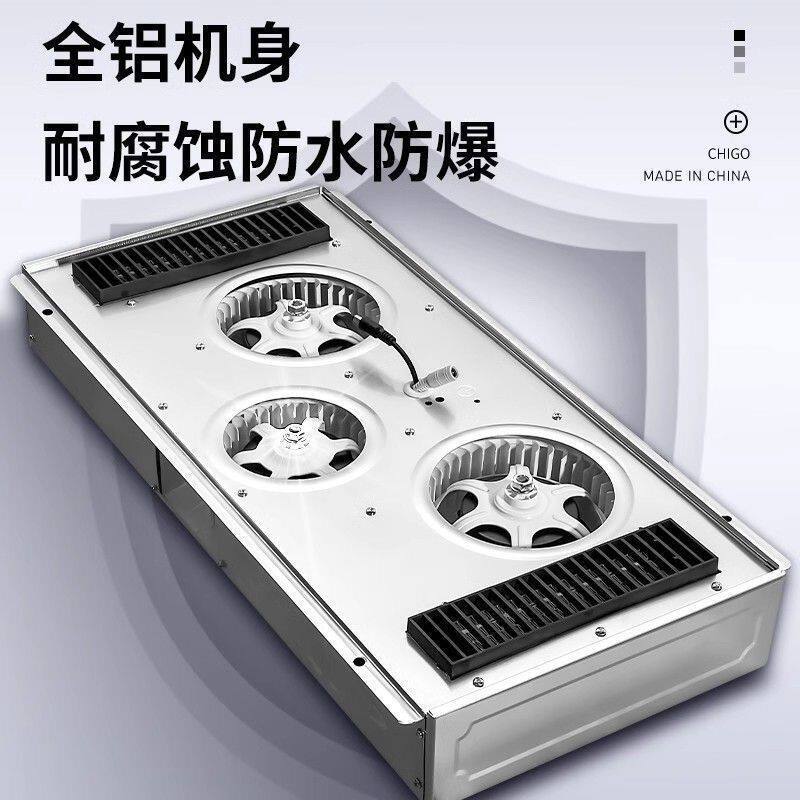 三电机风暖浴霸卫生间集成吊顶照明排气扇超薄浴霸五合一暖风机