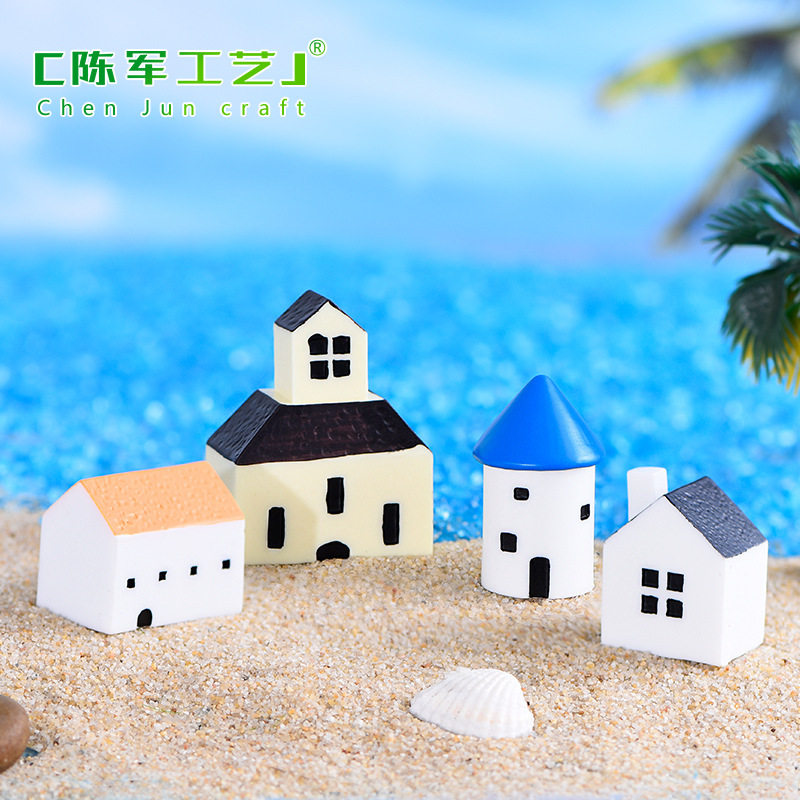 观摆件地中海风情房屋创意摆件品
