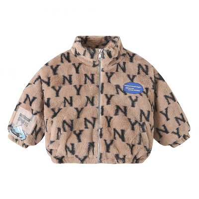 男童小孩加绒外套秋冬季