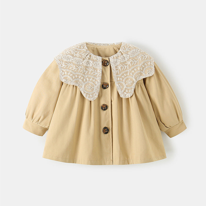 婴幼儿韩版时尚女童春季衣服小童风衣新款网红爆款潮流洋气穿搭