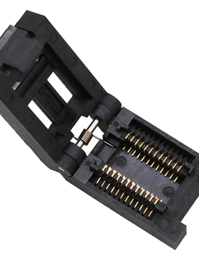 LCC24-1.52老化测试座焊盘部分宽11.18mm主体宽12.32mm通孔焊接