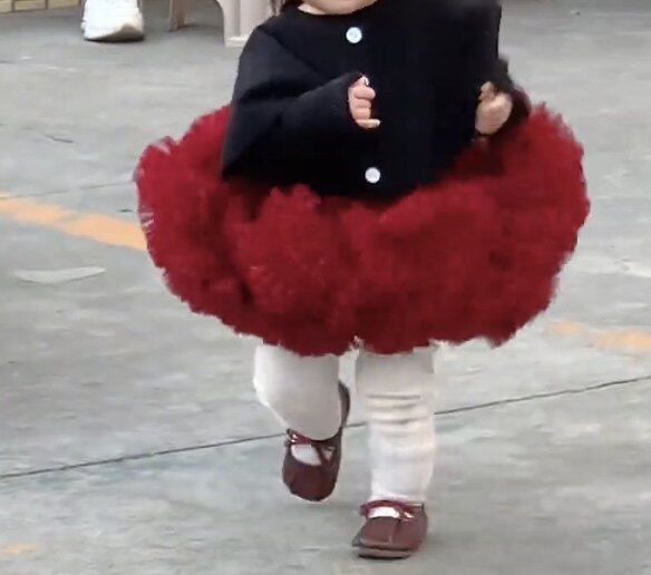 女童tutu裙秋冬季女宝宝半身裙礼服洋气蓬蓬网纱裙儿童红色公主裙