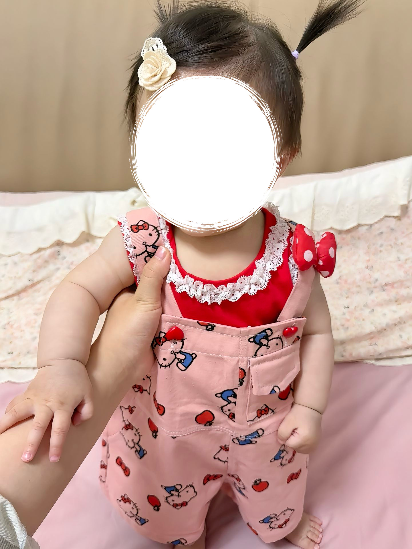 2026新款小童女宝宝时髦可爱kt猫两件套潮女童背带裤套装洋气夏季