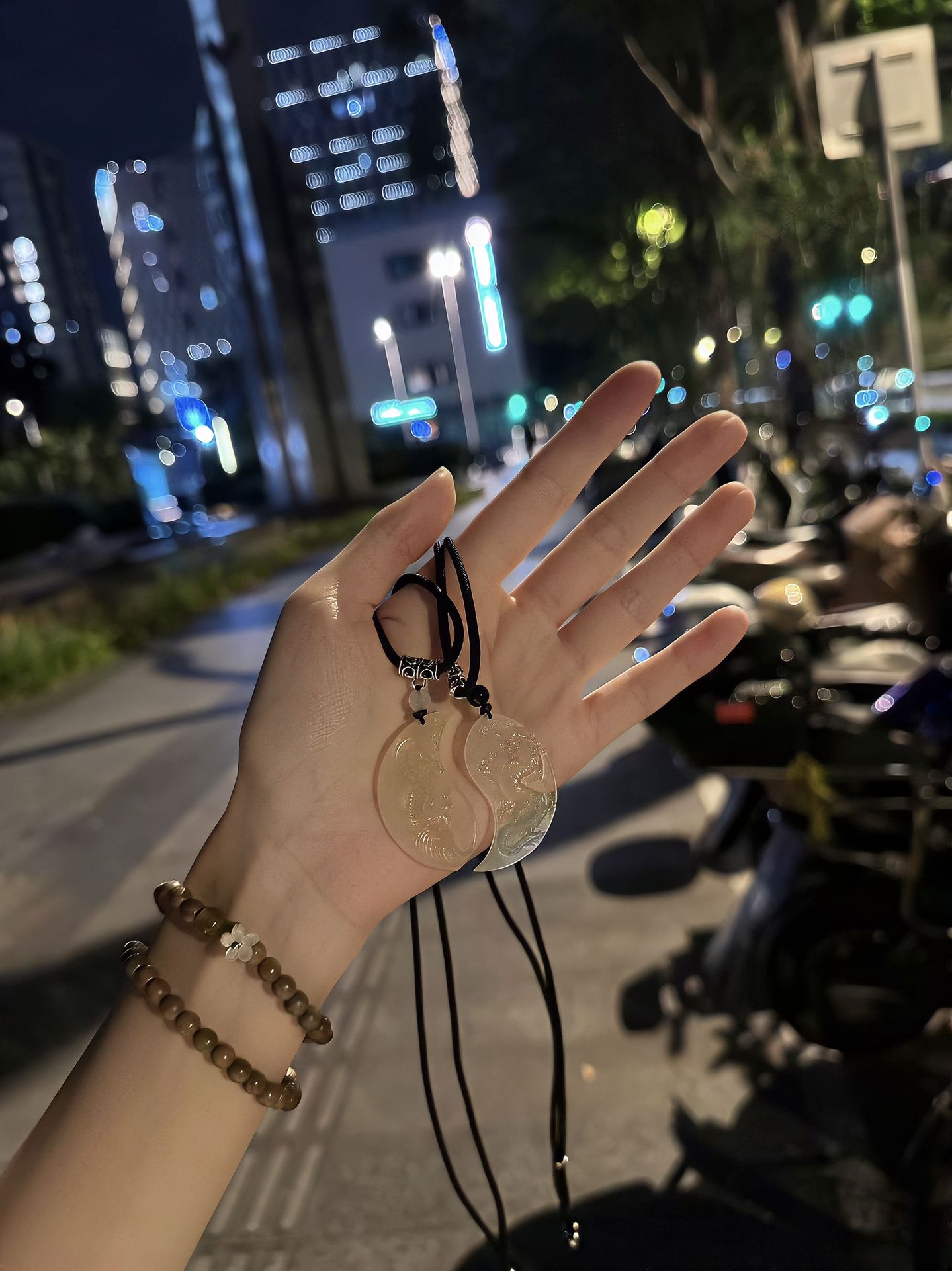 龙凤玉佩吊坠 520礼物 高冰天然岫玉一对 七夕情人节礼物