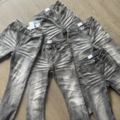 上身无敌全码 纪璇jeX自主压皱猫须黑牛3.0牛仔裤 Cleanfit风格 现货