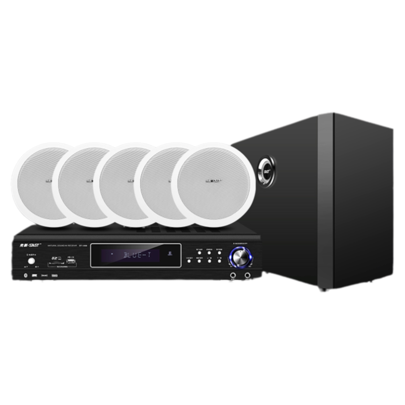 先科5.1音响蓝牙家用环绕家庭影院客厅吸顶式音箱功放套装重低音