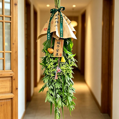 [半成品]艾草花束端午节门挂新鲜