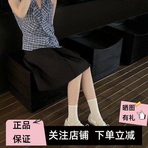 凯撒复古羊皮一字带玛丽珍单鞋