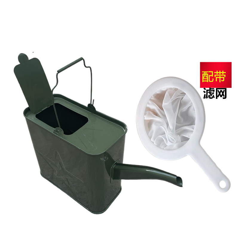 长嘴手提加油桶铁桶可携式柴油壶注水桶15升铁嘴氩弧焊耐用汽油桶